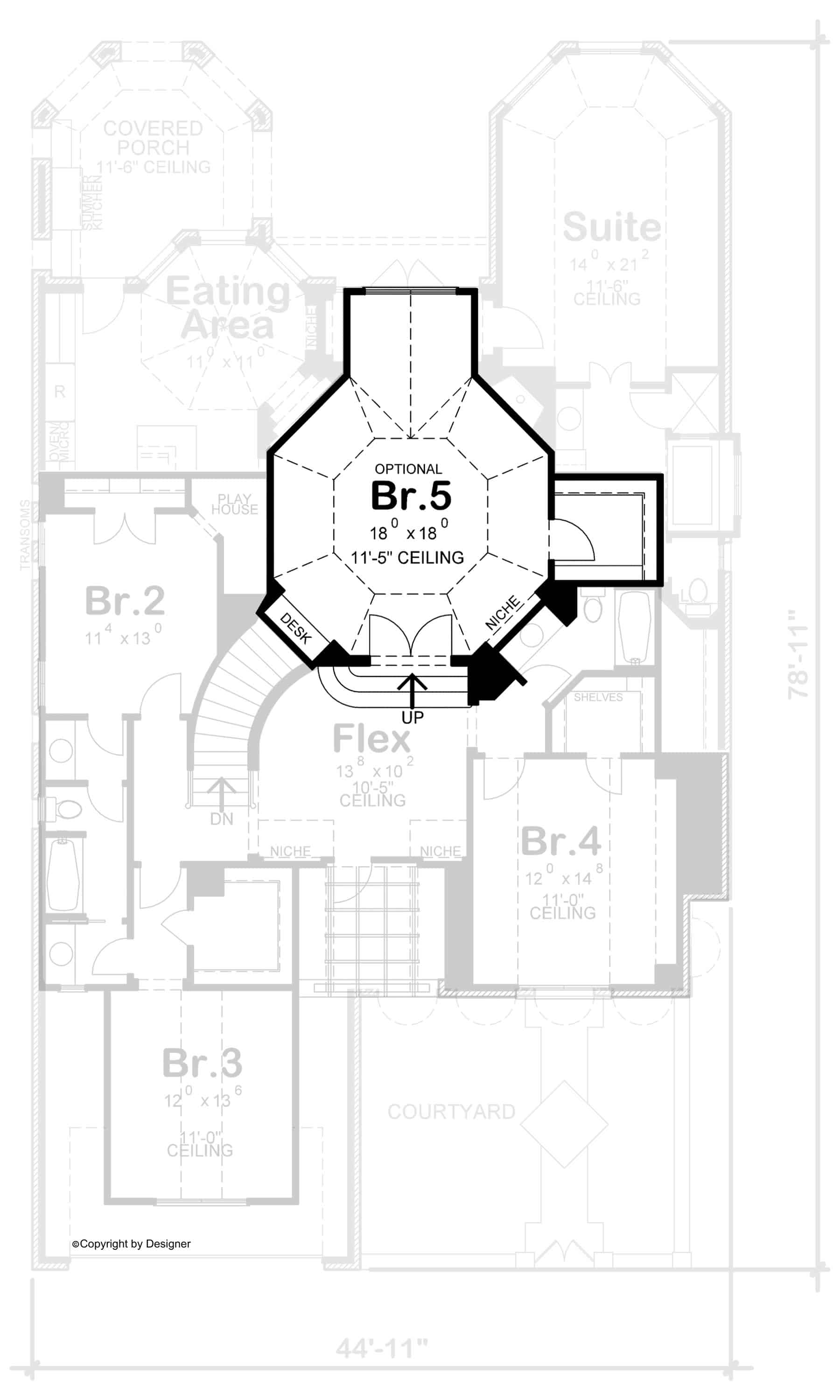 Upper Level of French Plan #120-2771