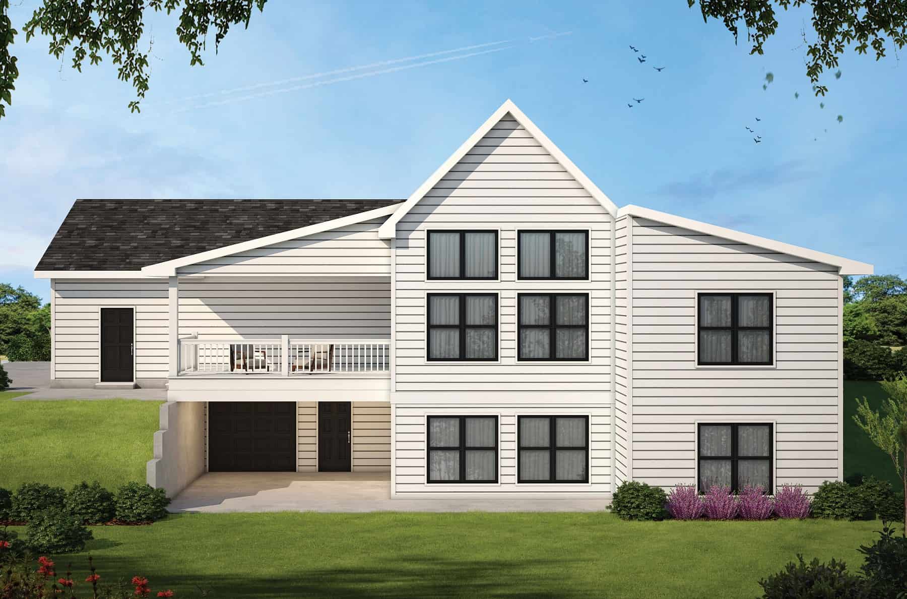 Rear View of this 4-Bedroom,3028 Sq Ft Plan -120-2773