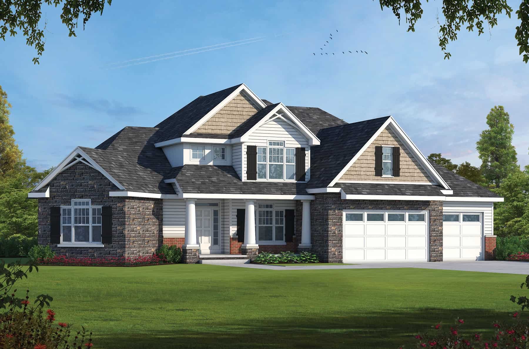 Front elevation of Traditional home (ThePlanCollection: House Plan #120-2774)