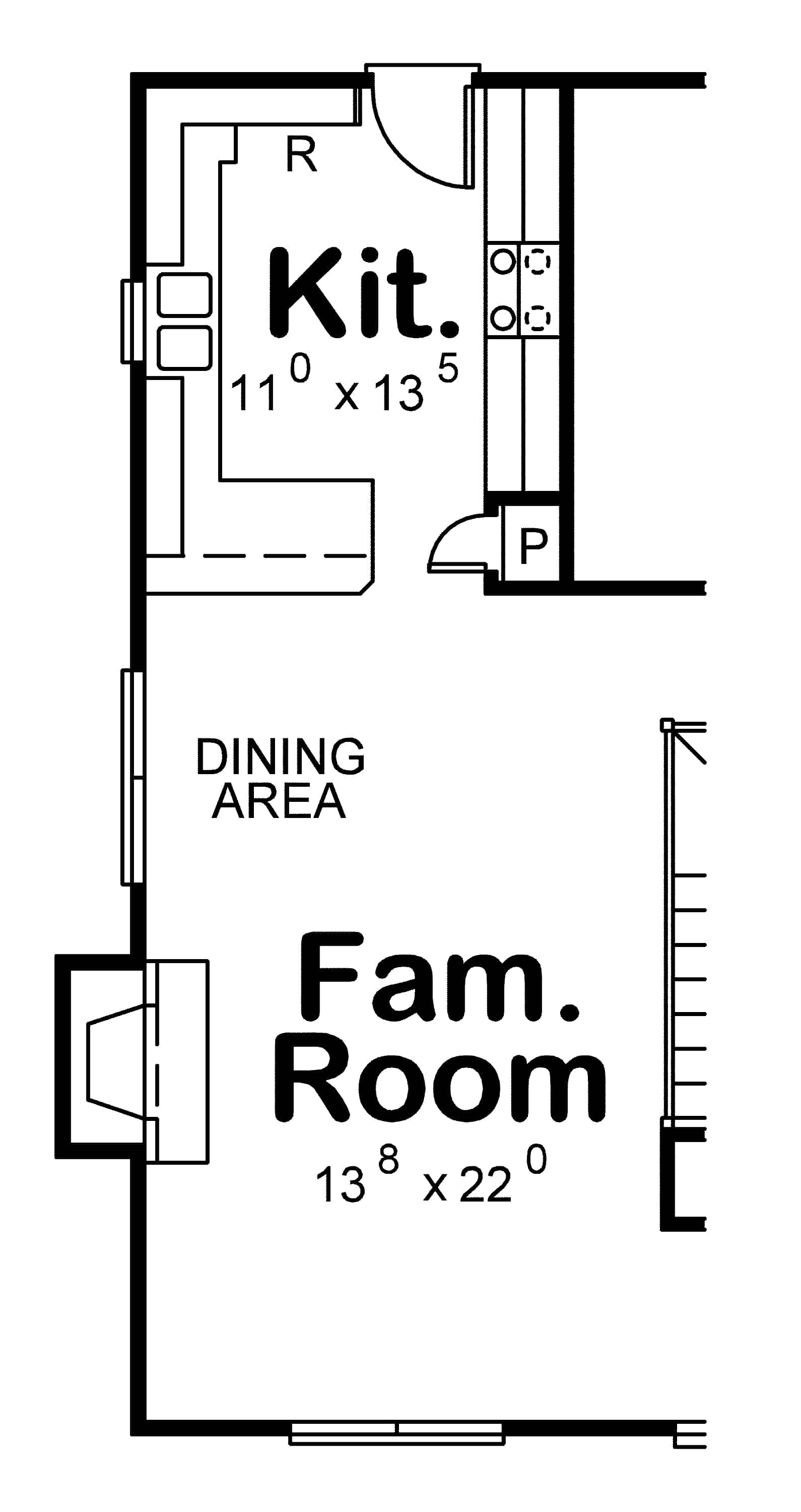 Main Level of Craftsman Plan #120-2785
