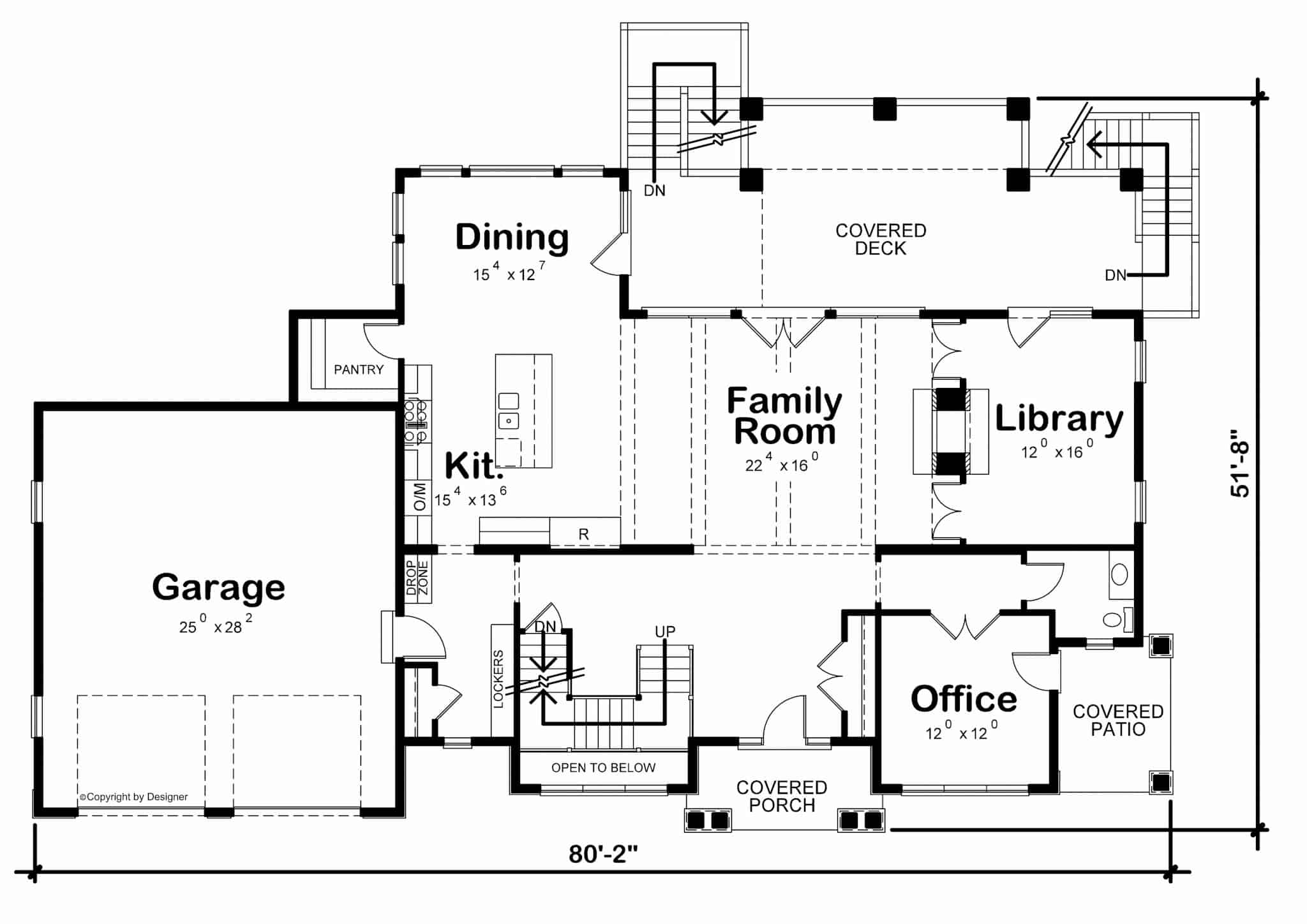 Main Level of Shingle Plan #120-2787
