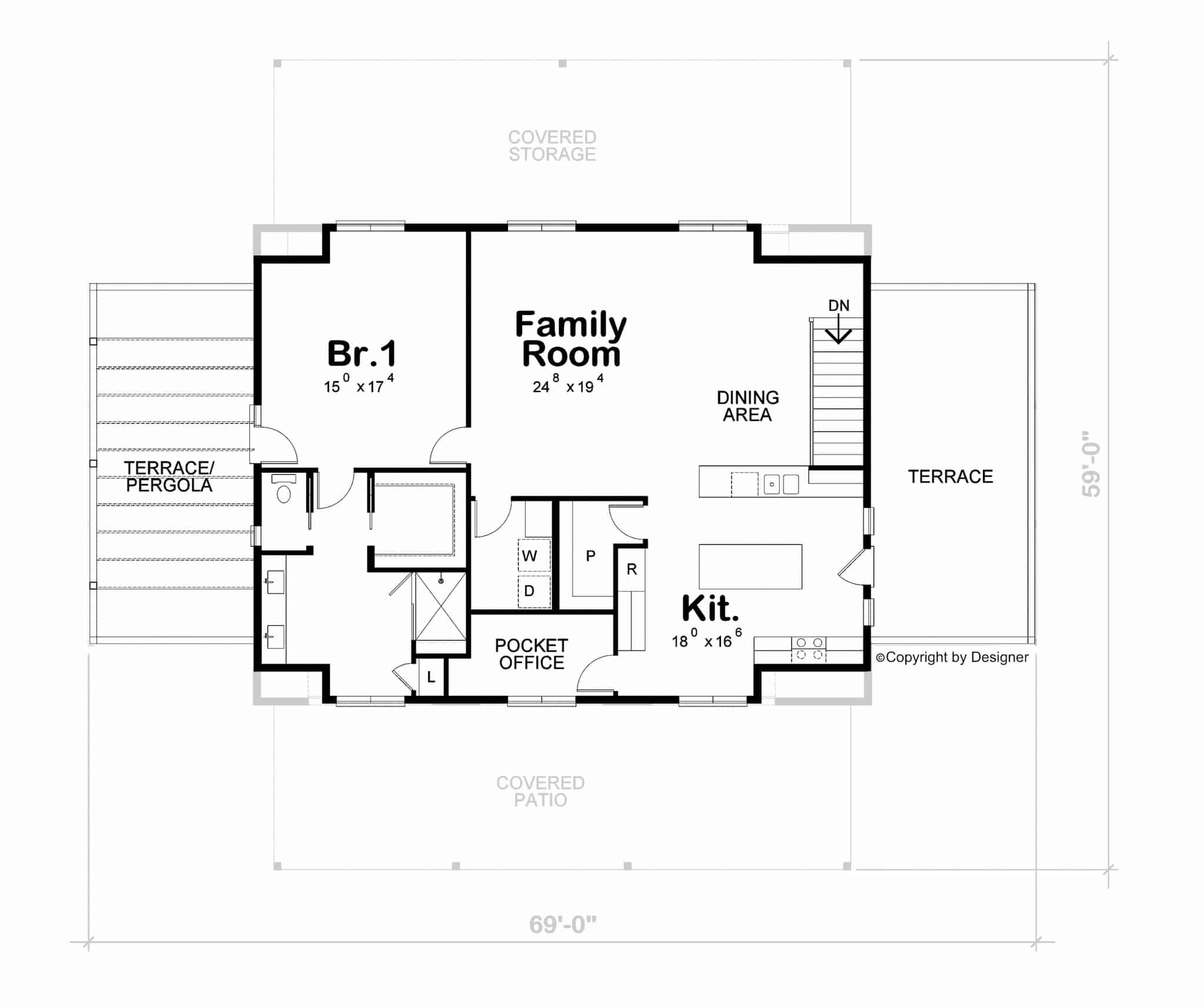 Upper Level of Garage w/Apartments Plan #120-2788