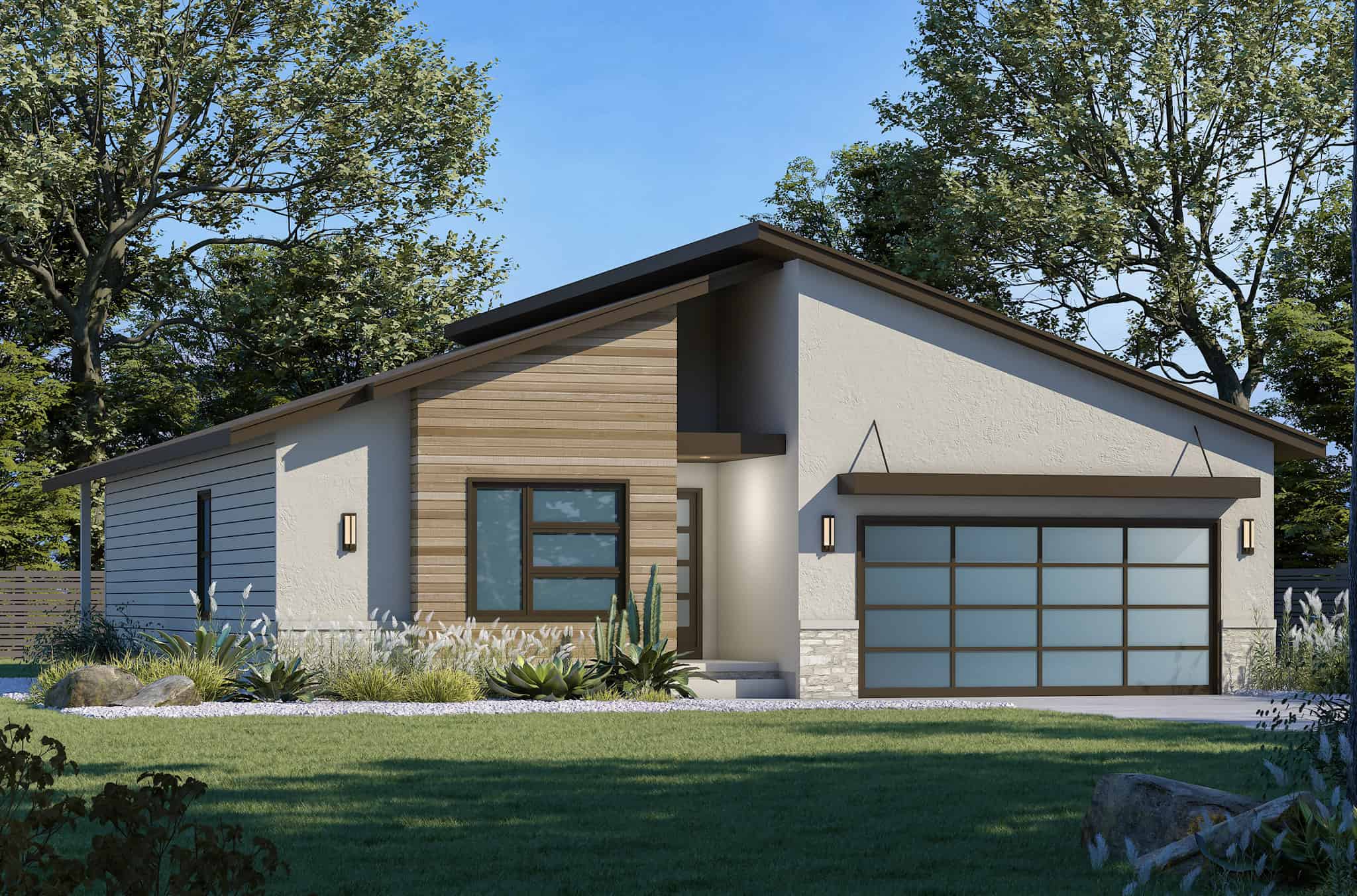 Front elevation of Modern home (ThePlanCollection: House Plan #120-2790)