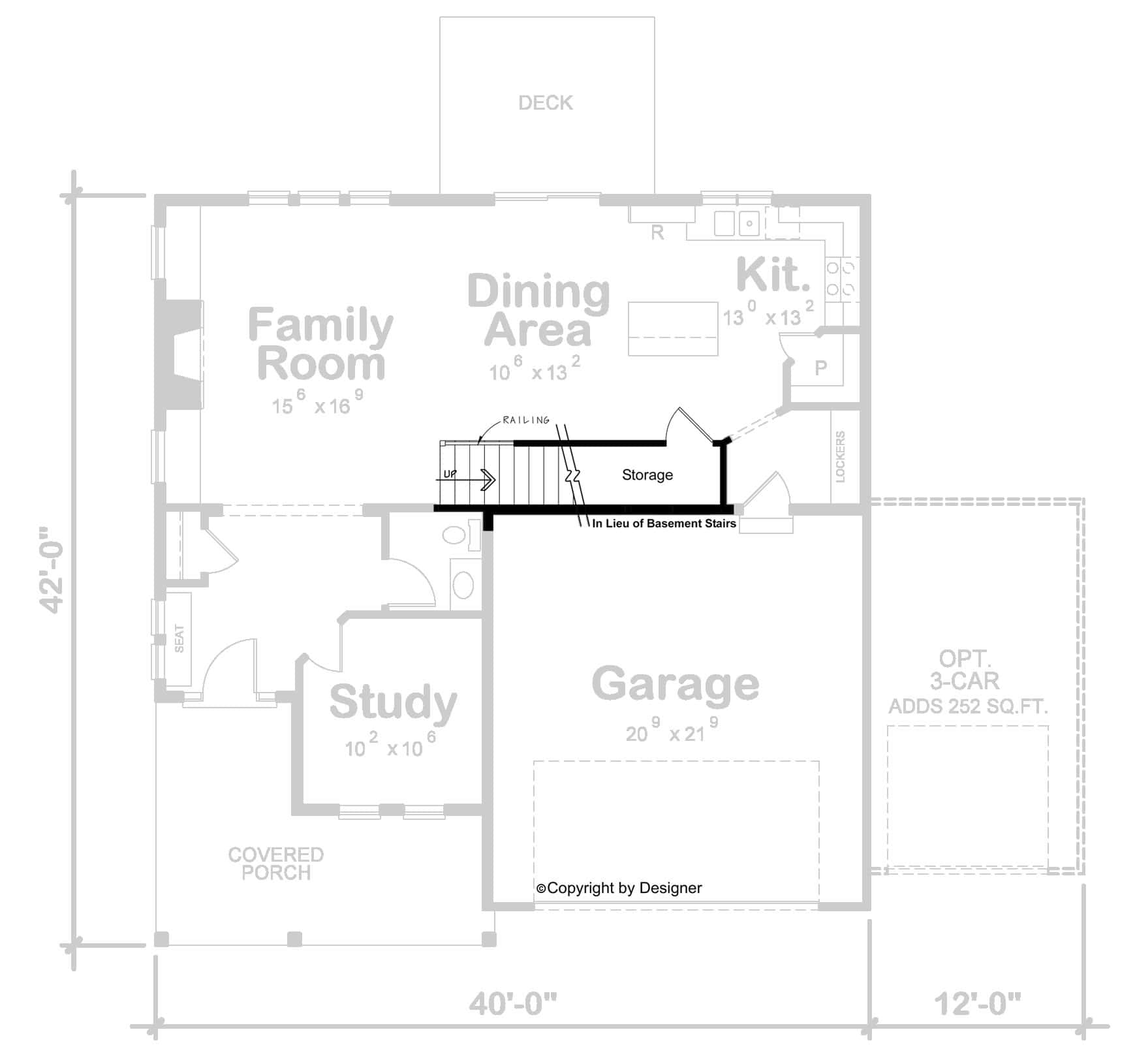Main Level of Modern Farmhouse Plan #120-2791
