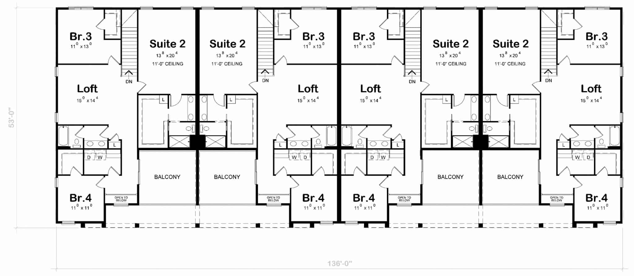 Upper Level of Duplex/Multi-Unit Plan #120-2793