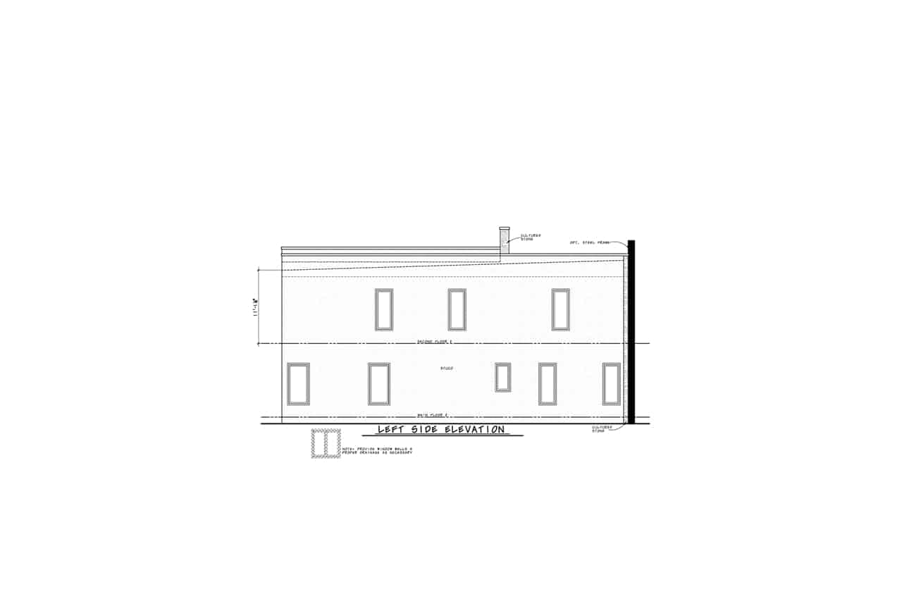 Home Plan Left Elevation of this 8-Bedroom,9728 Sq Ft Plan -120-2793