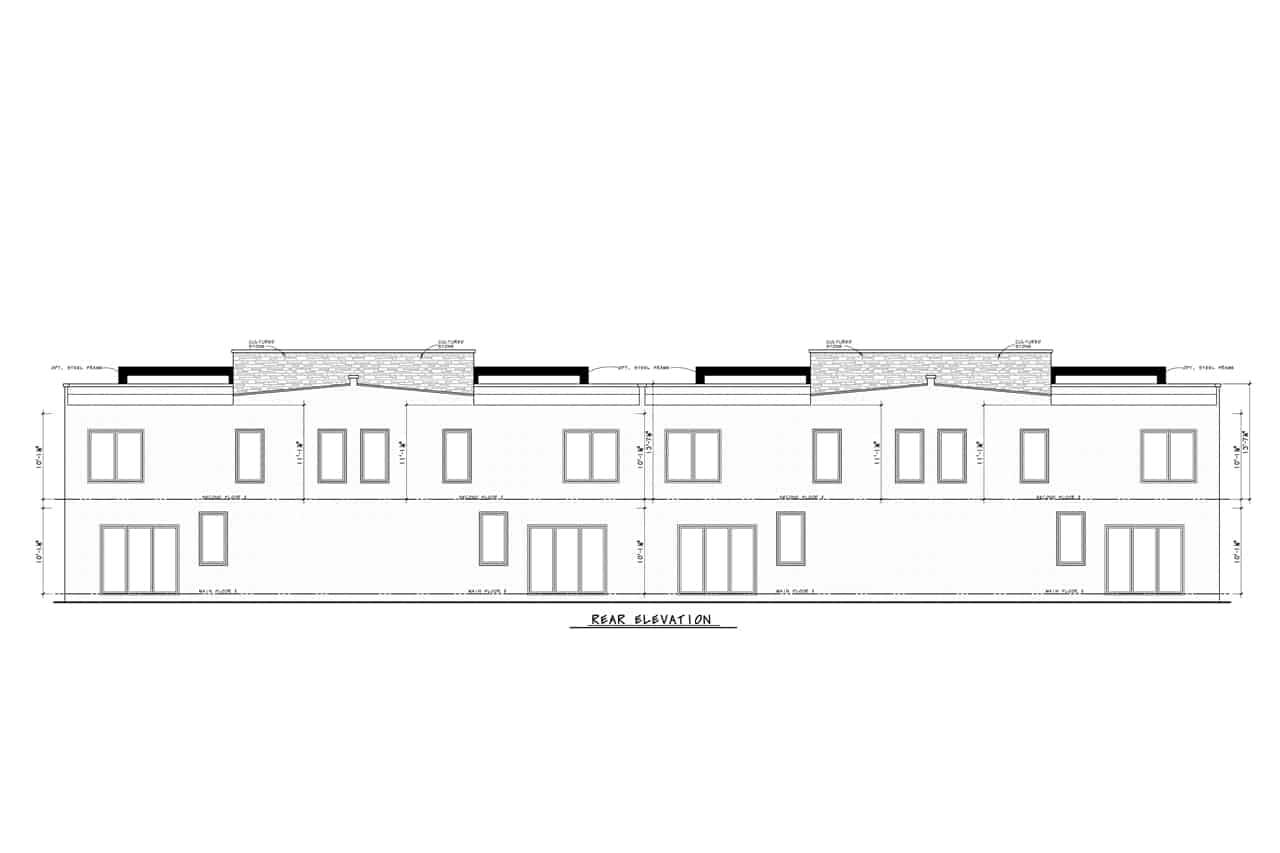 Home Plan Rear Elevation of this 8-Bedroom,9728 Sq Ft Plan -120-2793