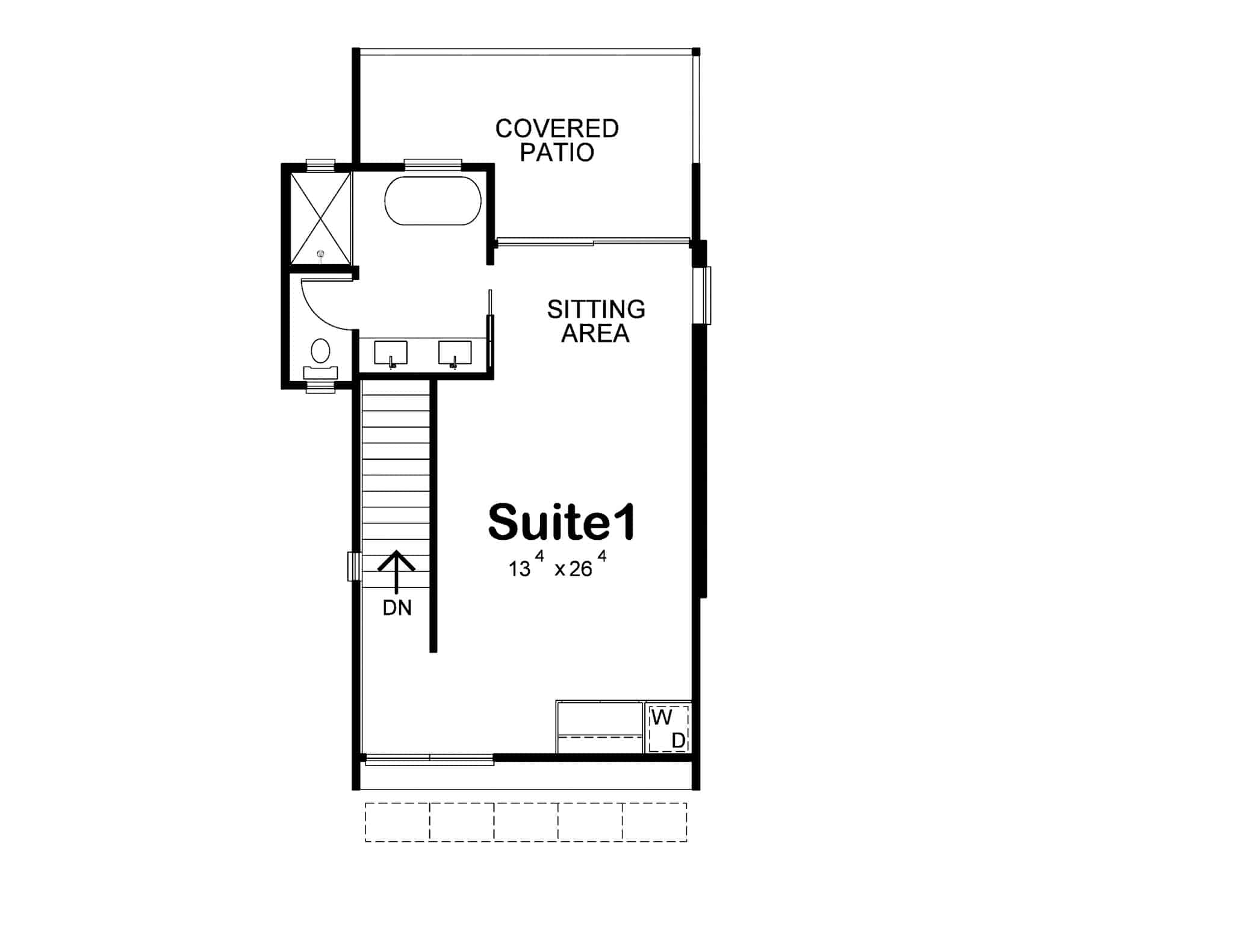 Upper Level of Modern Plan #120-2797