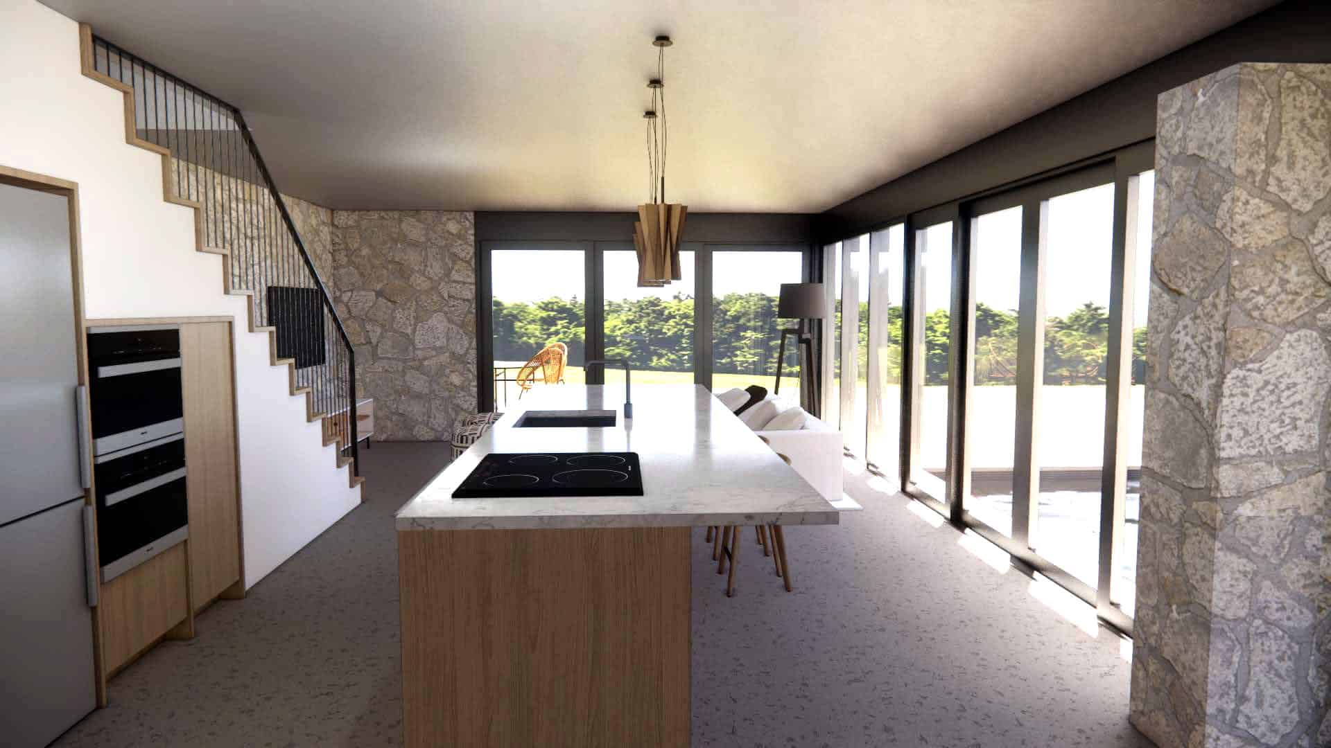 Kitchen: Kitchen Island of this 1-Bedroom,1072 Sq Ft Plan -120-2797