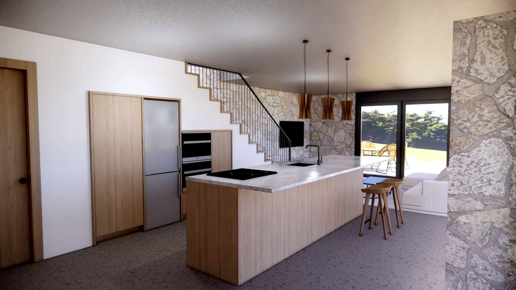 Kitchen: Kitchen Island of this 1-Bedroom,1072 Sq Ft Plan -120-2797