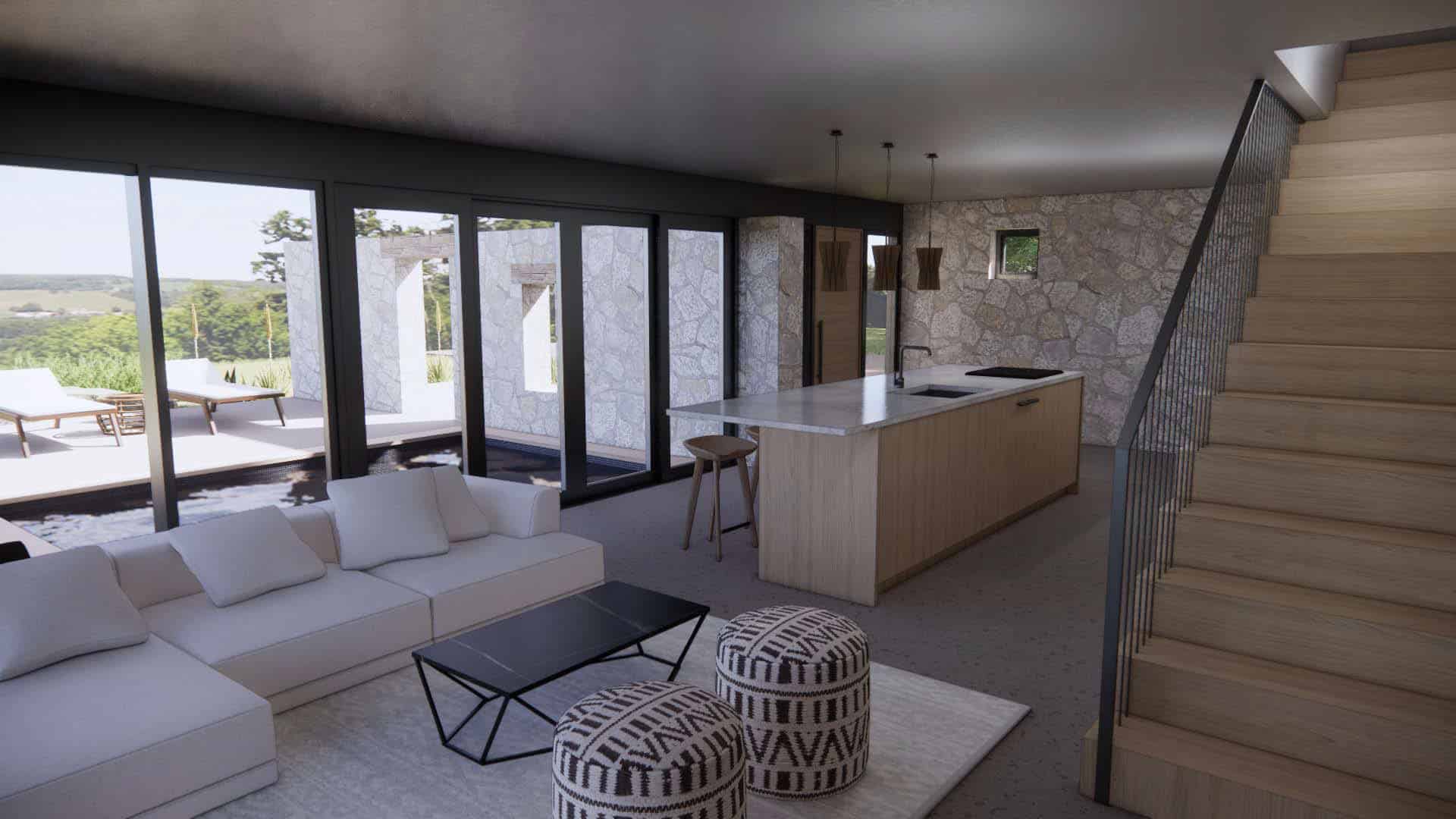 Living Room of this 1-Bedroom,1072 Sq Ft Plan -120-2797