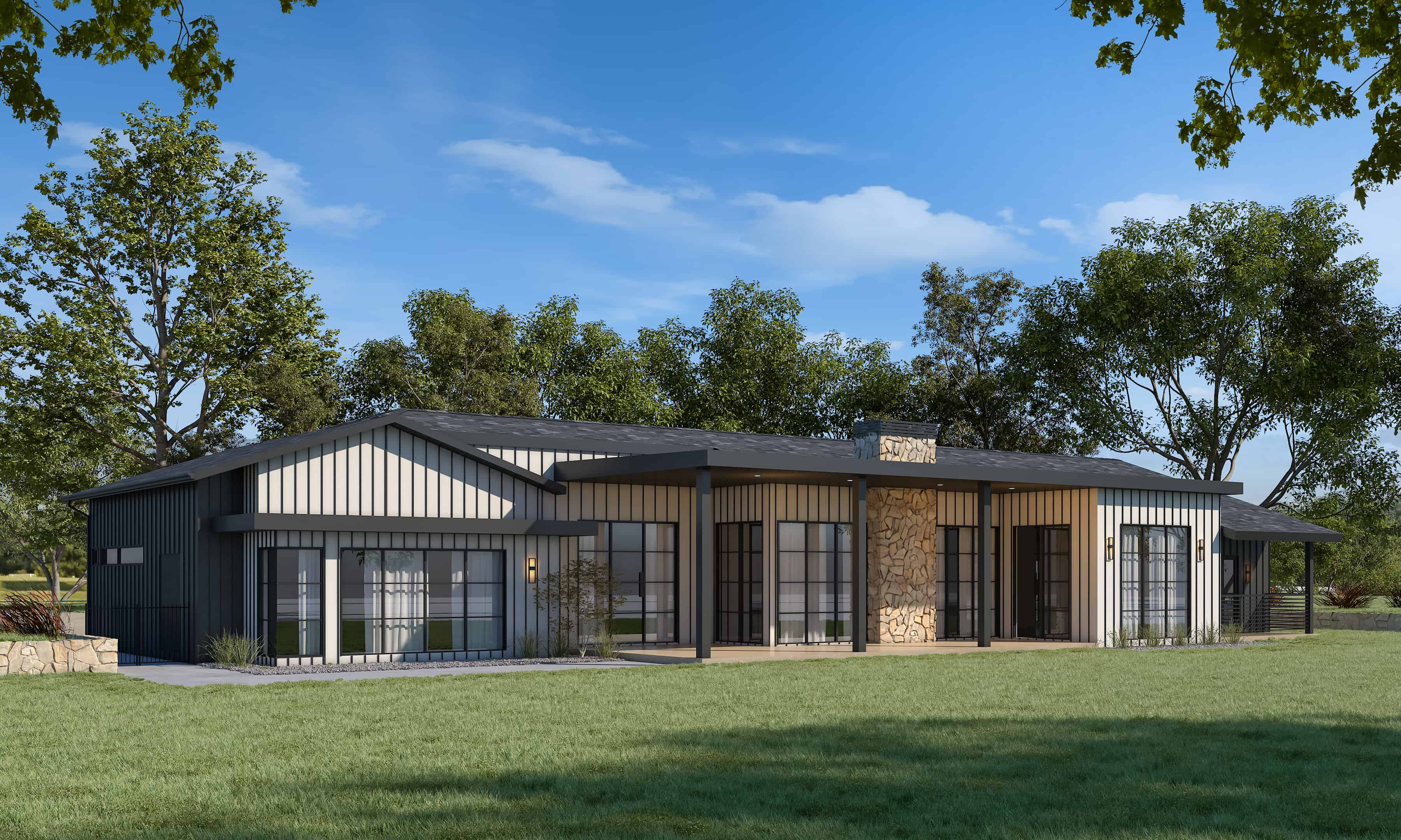 Rear View of this 3-Bedroom,3388 Sq Ft Plan -120-2800