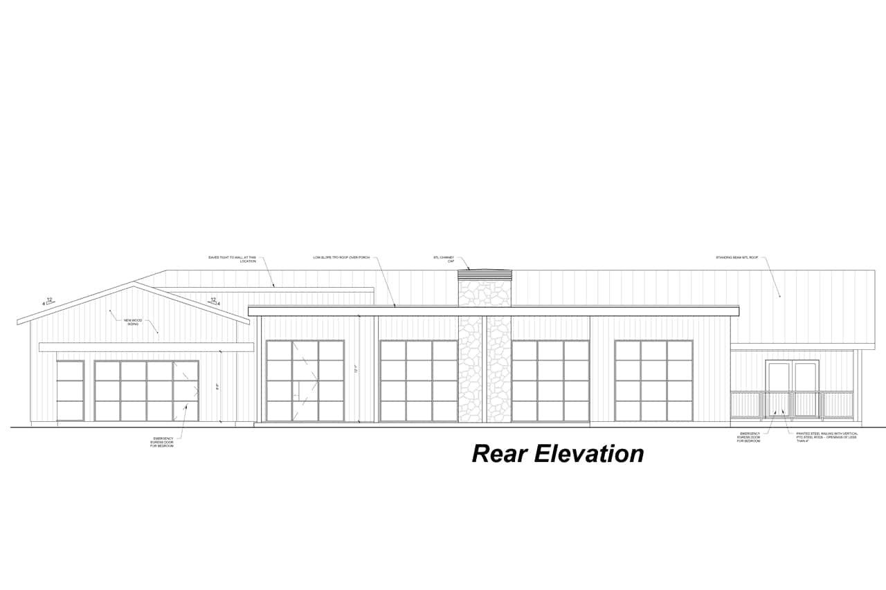 Home Plan Rear Elevation of this 3-Bedroom,3388 Sq Ft Plan -120-2800