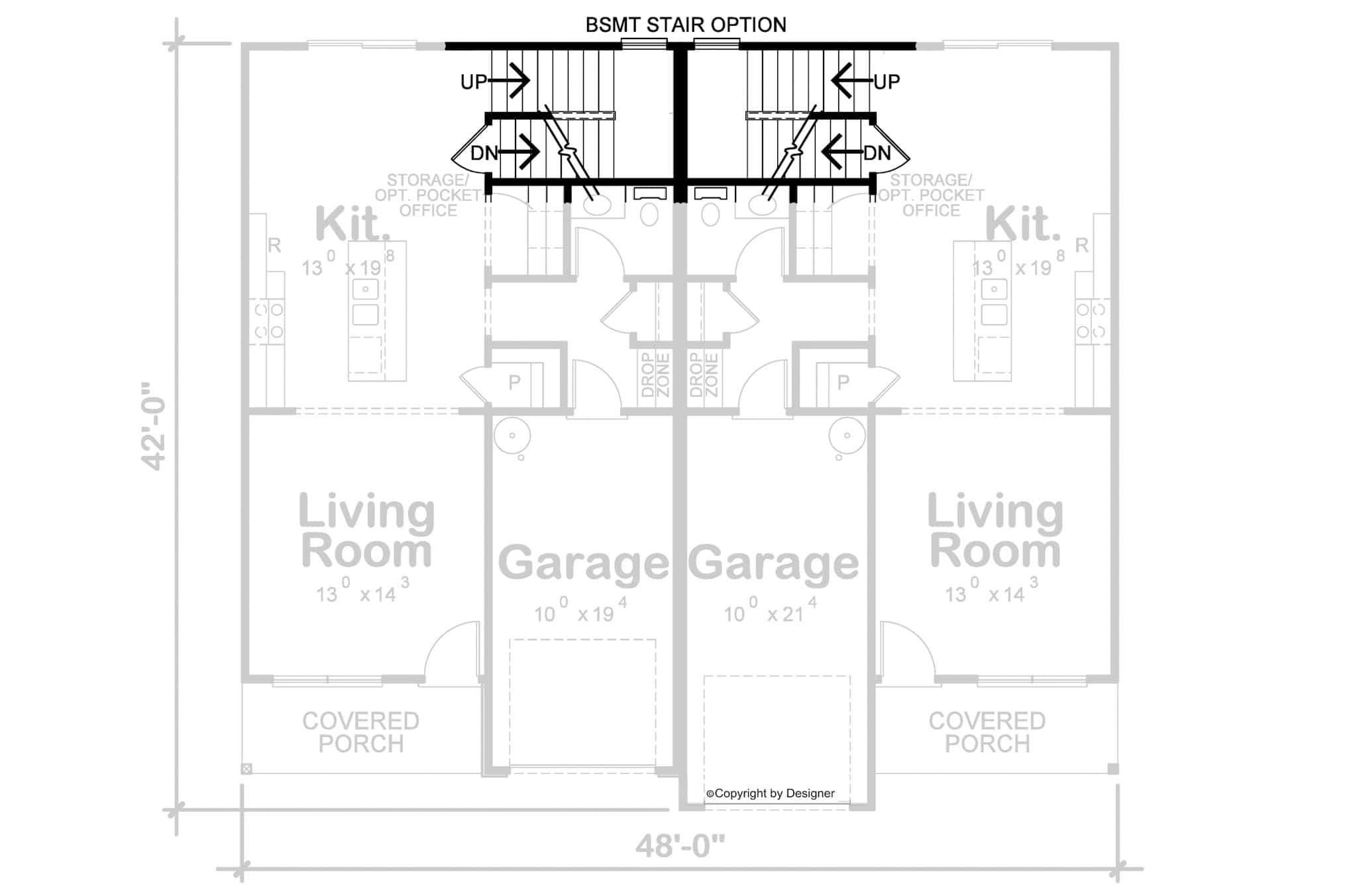 Main Level of Duplex/Multi-Unit Plan #120-2806