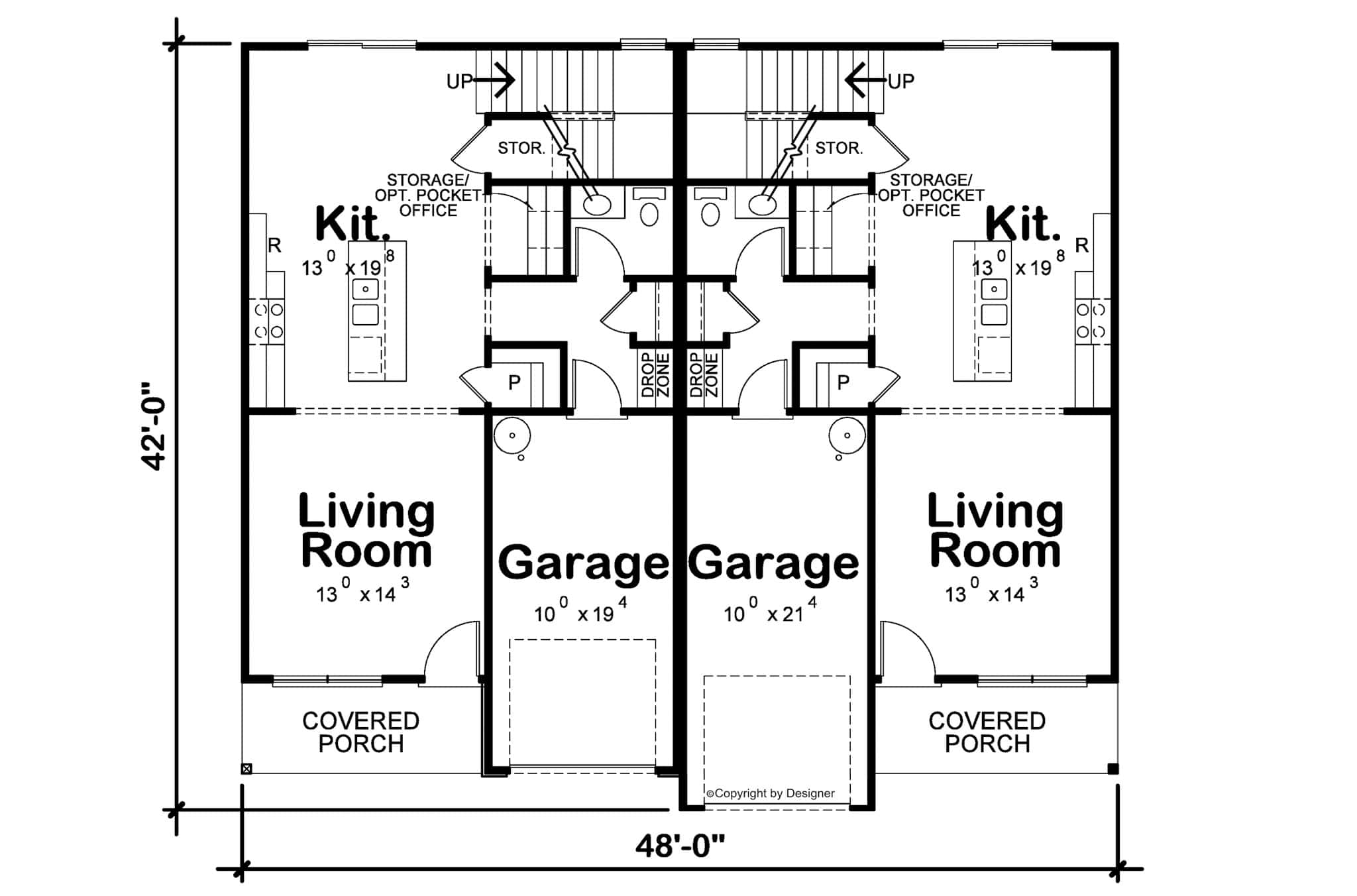 Main Level of Duplex/Multi-Unit Plan #120-2806