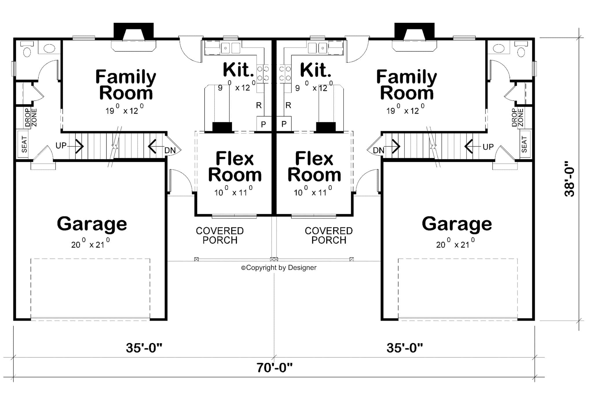 Main Level of Duplex/Multi-Unit Plan #120-2807