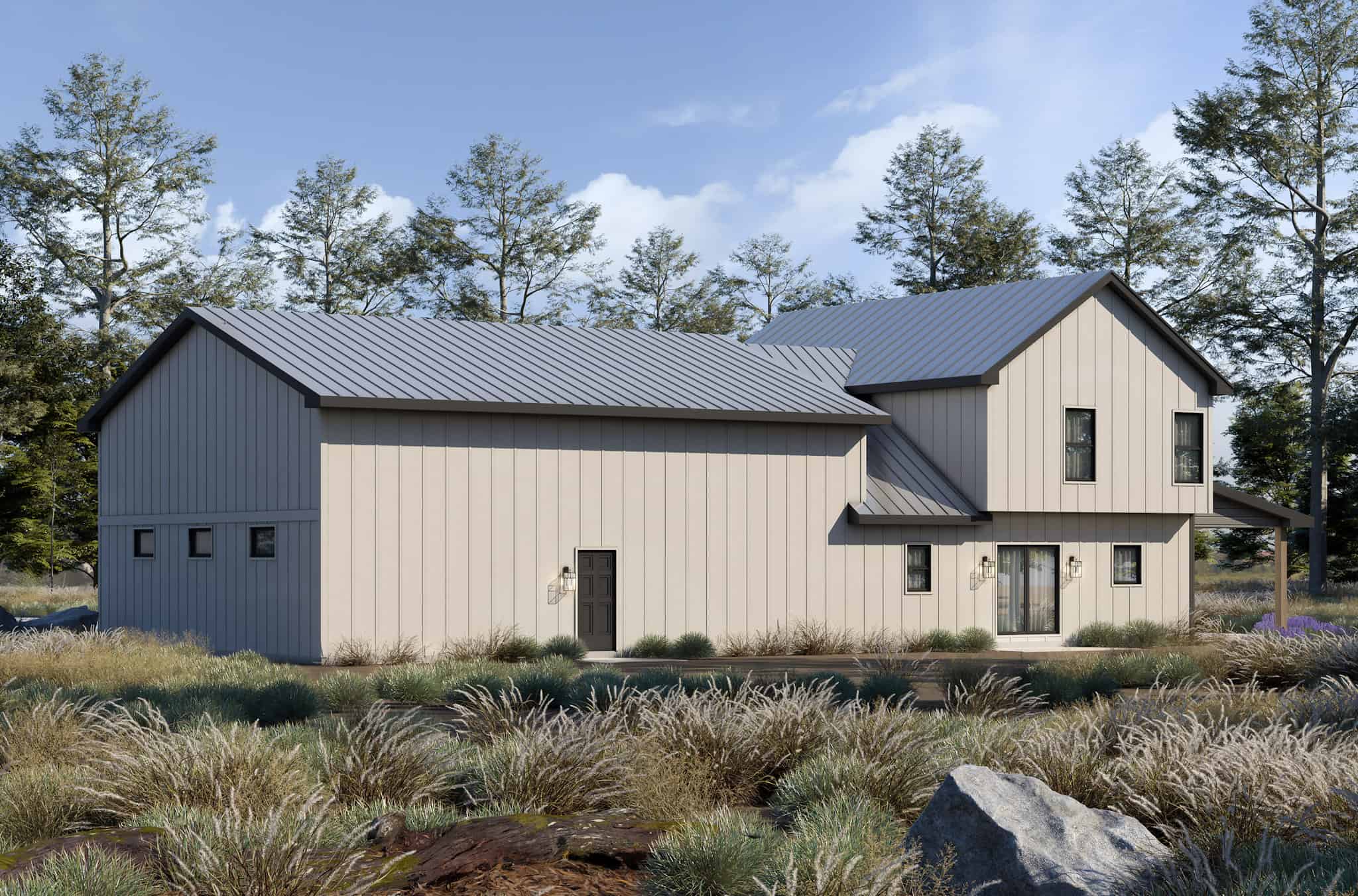 Rear View of this 3-Bedroom,2042 Sq Ft Plan -120-2811