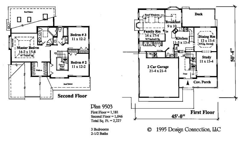Floor Plan First Story of Country Plan #121-1001