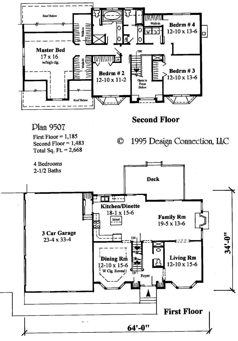 Floor Plan First Story of Country Plan #121-1002