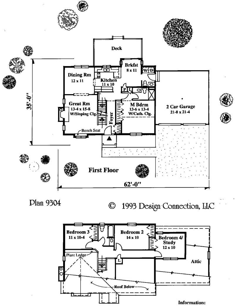 Floor Plan First Story of Plan #121-1004