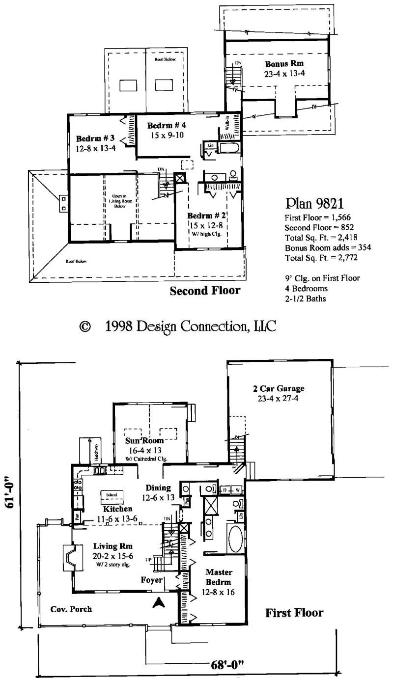 Floor Plan First Story of Plan #121-1008