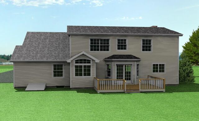 Home Plan Rear Elevation of this 3-Bedroom,1728 Sq Ft Plan -121-1010