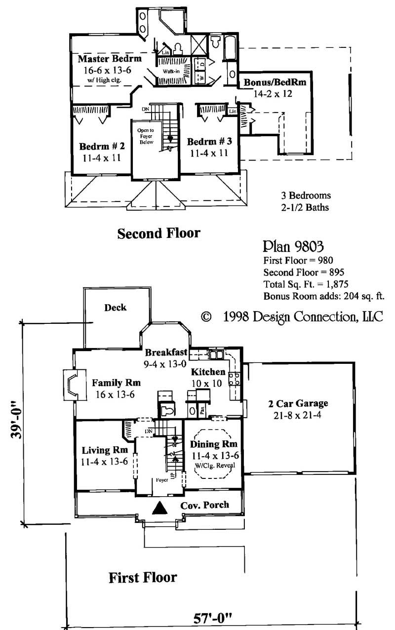 Floor Plan First Story of Plan #121-1015