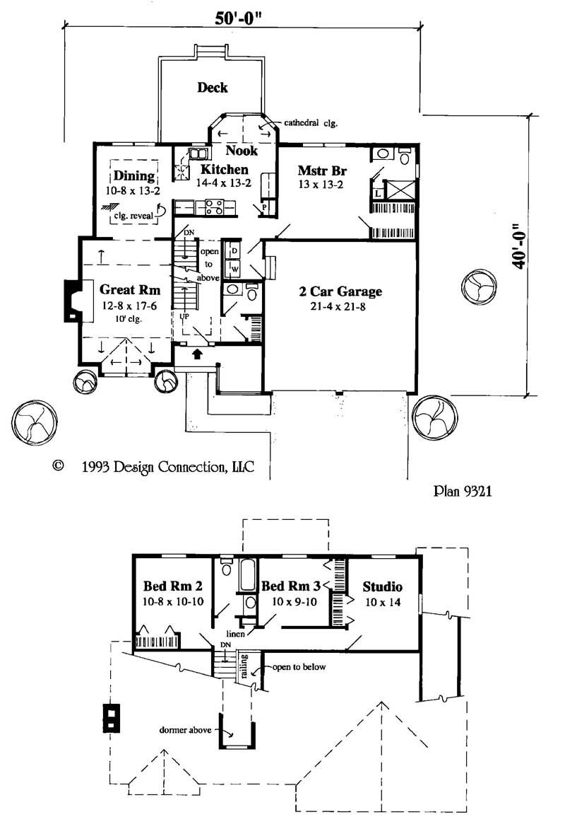 Floor Plan First Story of Country Plan #121-1019