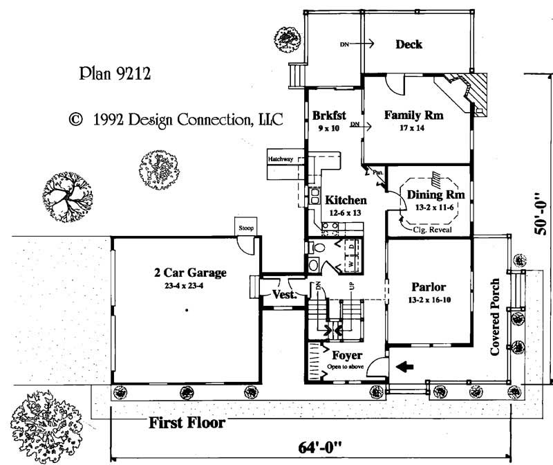 Floor Plan First Story of Plan #121-1020
