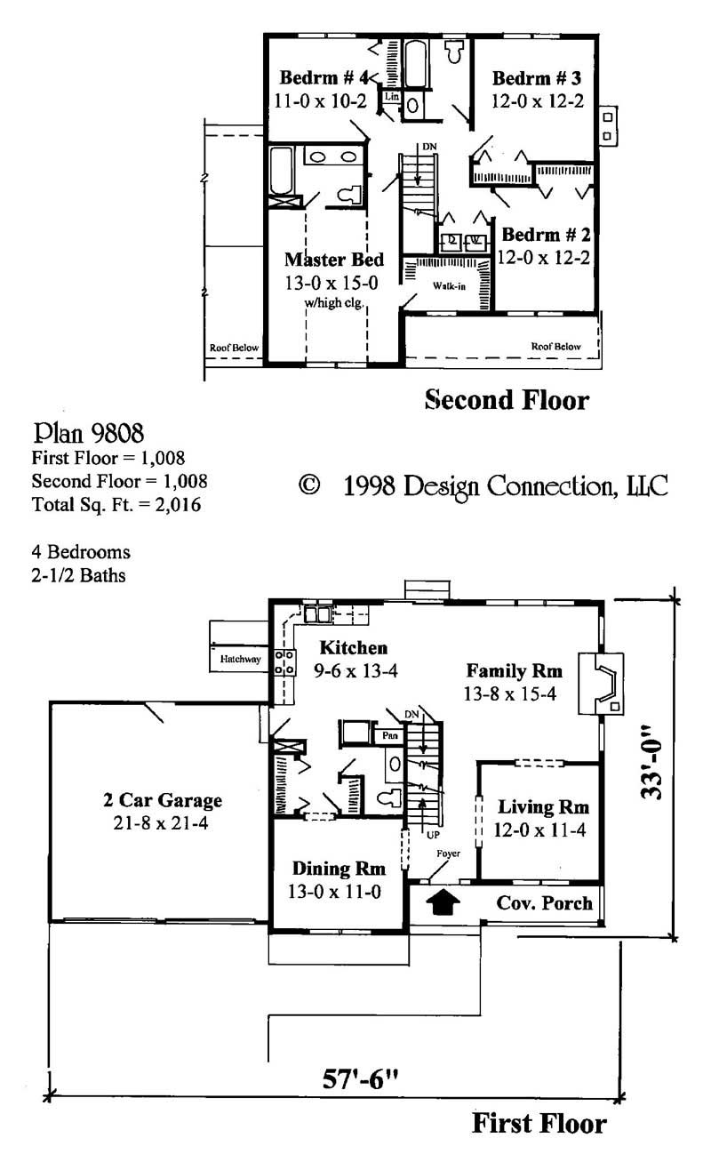 Floor Plan First Story of Plan #121-1021