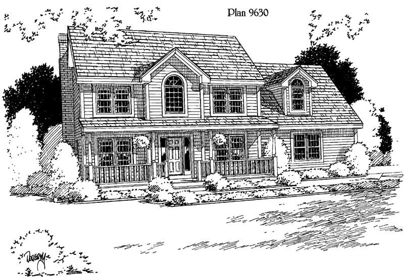 Traditional home (ThePlanCollection: Plan #121-1026)