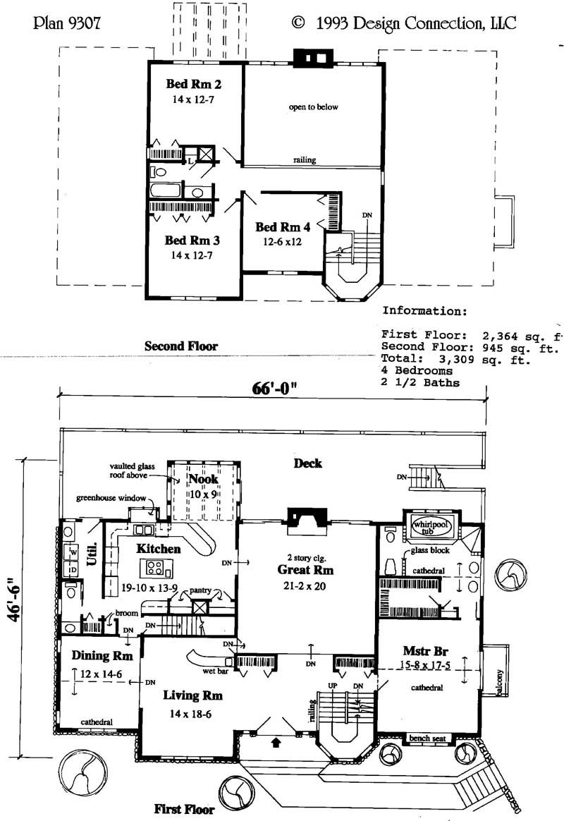 Floor Plan First Story of Plan #121-1028