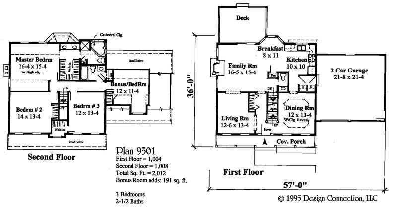 Floor Plan First Story of Country Plan #121-1030