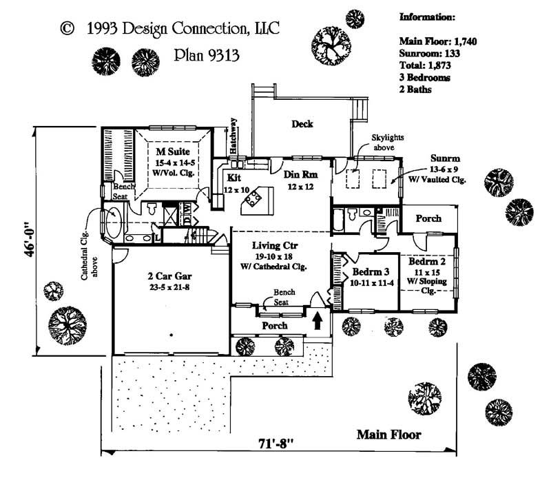 Floor Plan First Story of Plan #121-1035