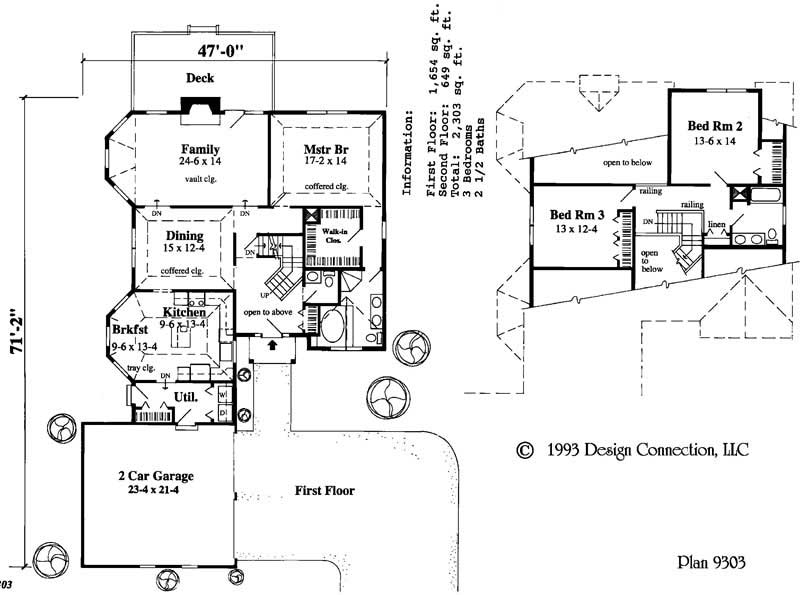 Floor Plan First Story of Plan #121-1037