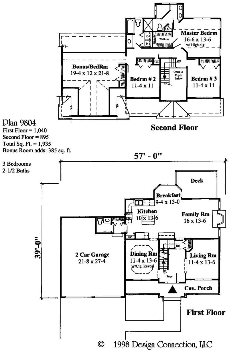 Floor Plan First Story of Plan #121-1042