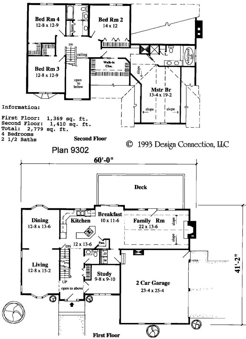 Floor Plan First Story of Plan #121-1044