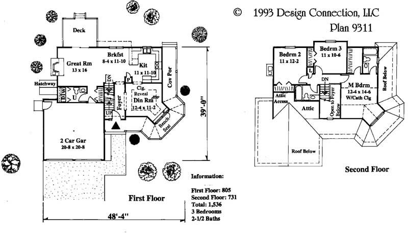 Floor Plan First Story of Plan #121-1045