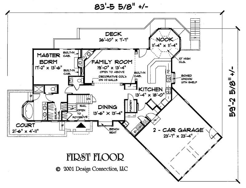 Floor Plan First Story of Plan #121-1047