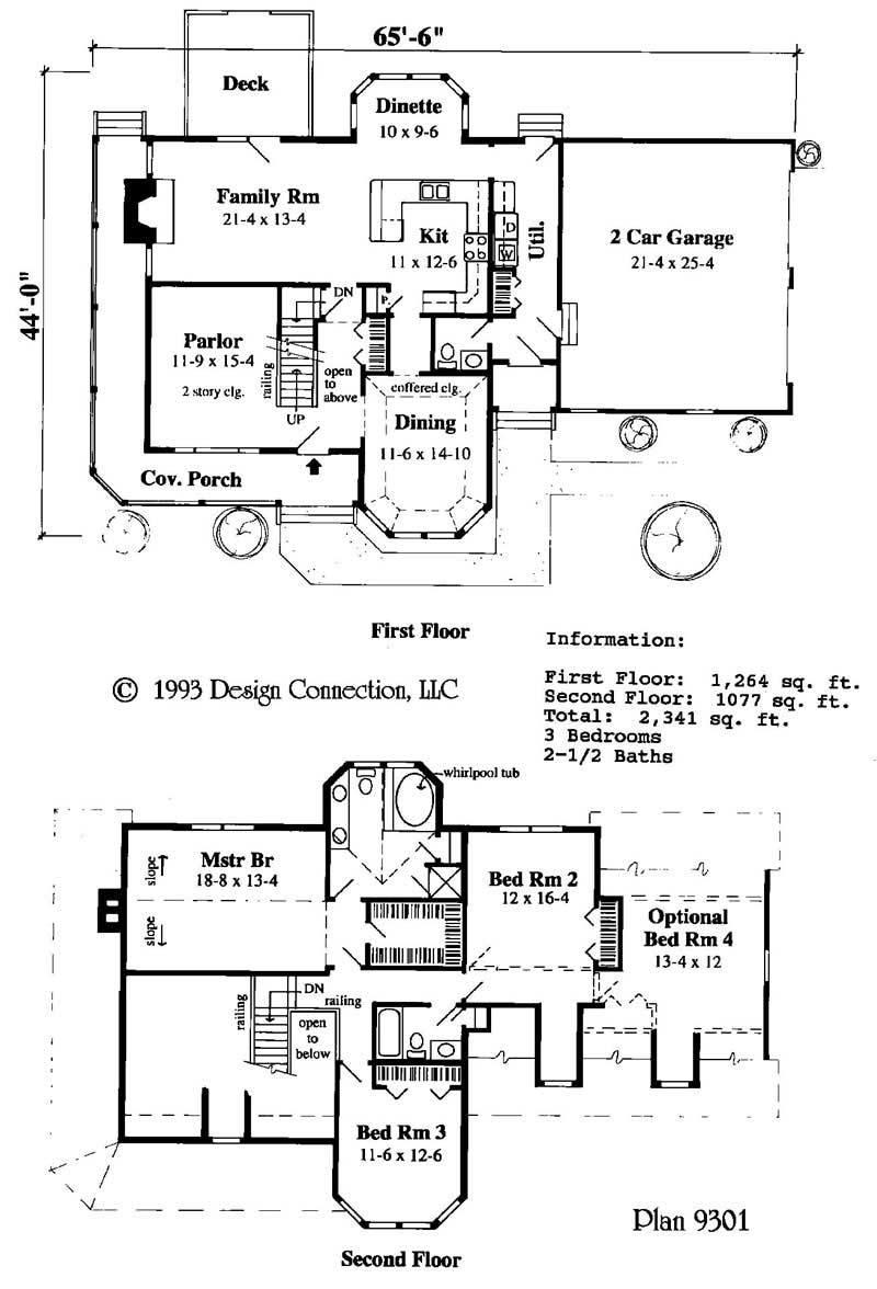 Floor Plan First Story of Small House Plans #121-1056