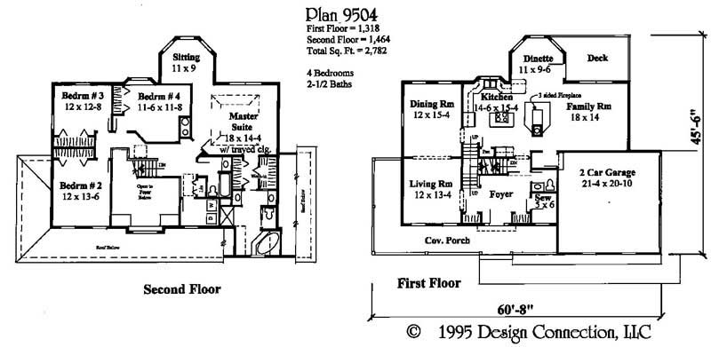 Floor Plan First Story of Country Plan #121-1062