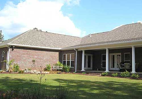 Home Plan Rear Elevation of this 4-Bedroom,2614 Sq Ft Plan -123-1004