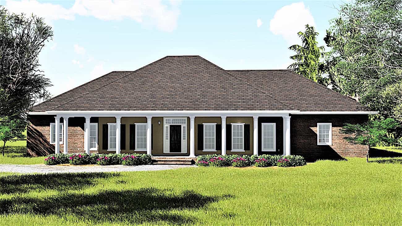 Southern home (ThePlanCollection: Plan #123-1004)