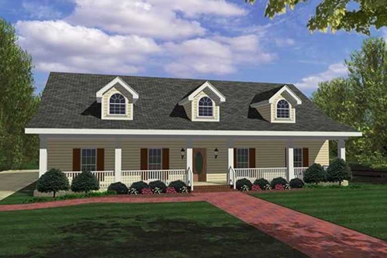Country home plan (ThePlanCollection: House Plan #123-1008)