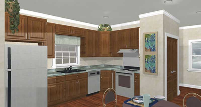 Living Room of this 2-Bedroom, 1152 Sq Ft Plan - 123-1018
