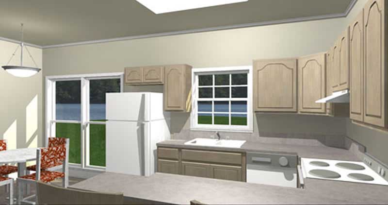 Kitchen of this 3-Bedroom, 1377 Sq Ft Plan - 123-1019