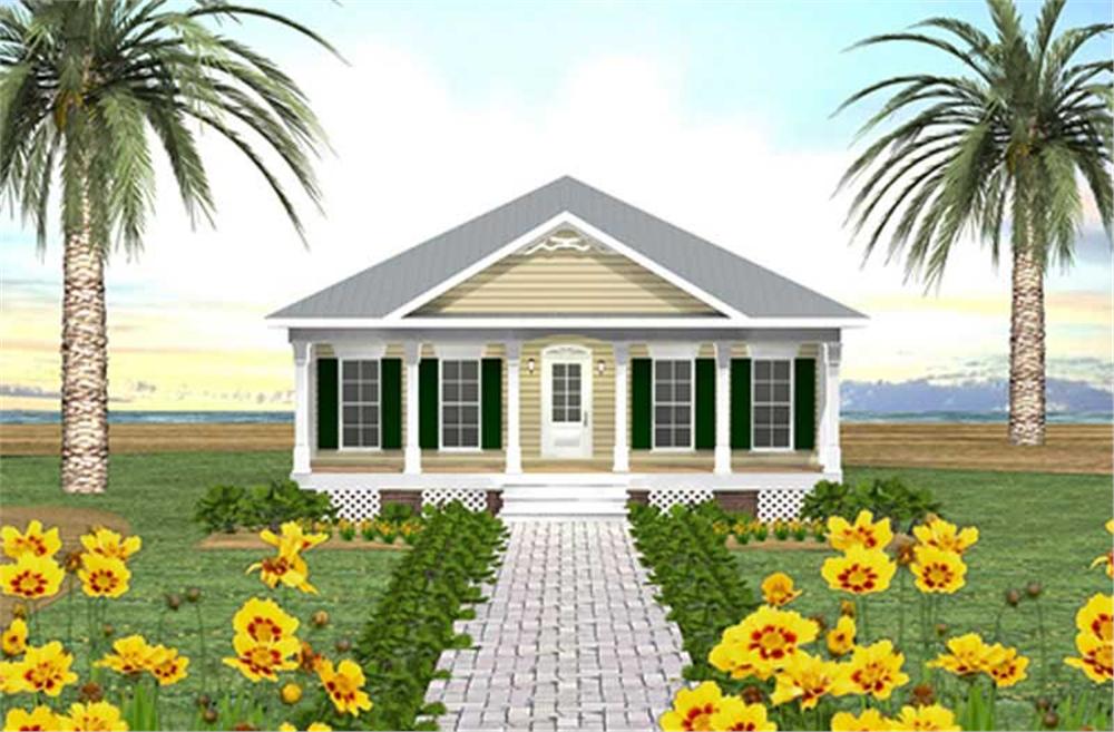Front View of this 3-Bedroom, 1587 Sq Ft Plan - 123-1020
