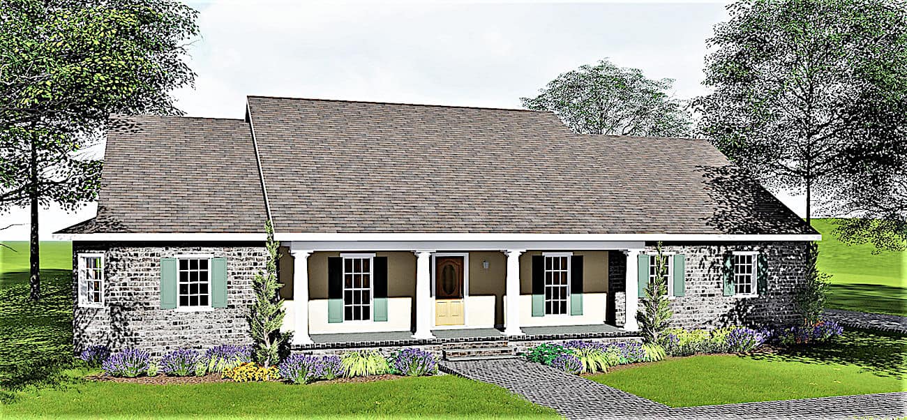 Southern home (ThePlanCollection: Plan #123-1029)