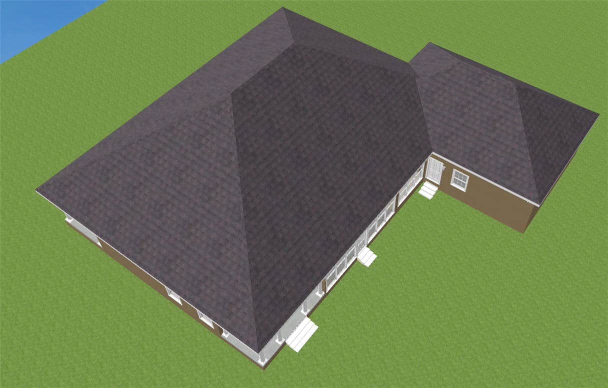 Aerial View of this 3-Bedroom, 2775 Sq Ft Plan - 123-1030
