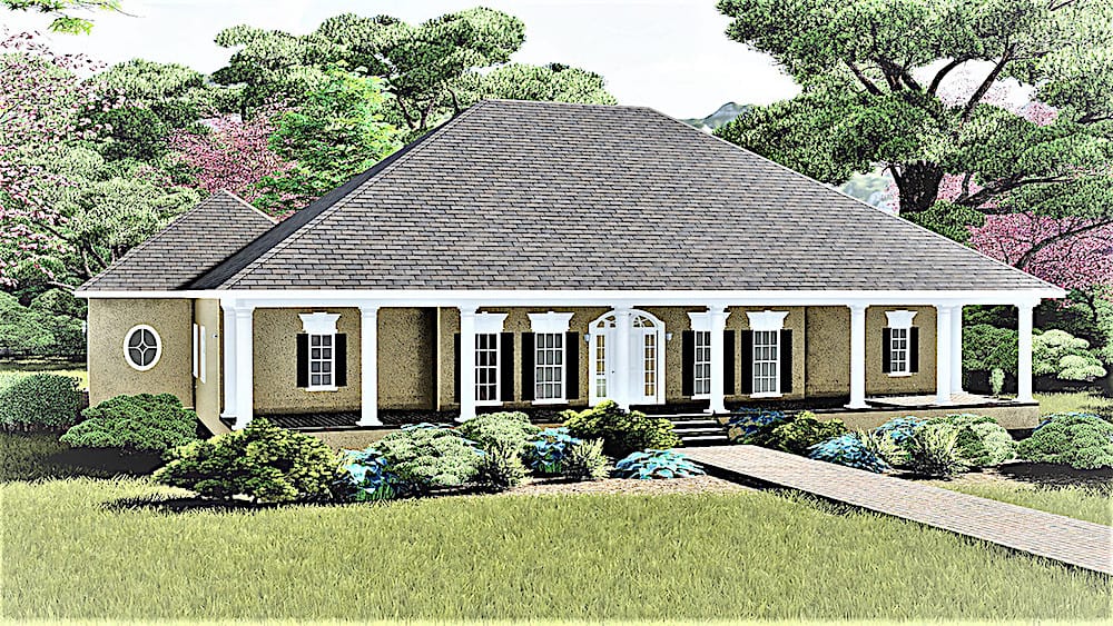 Southern home (ThePlanCollection: Plan #123-1030)